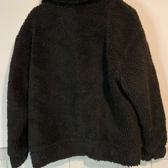 Black Garage Sherpa Faux Fur Teddy Coat - Picture 3 of 5